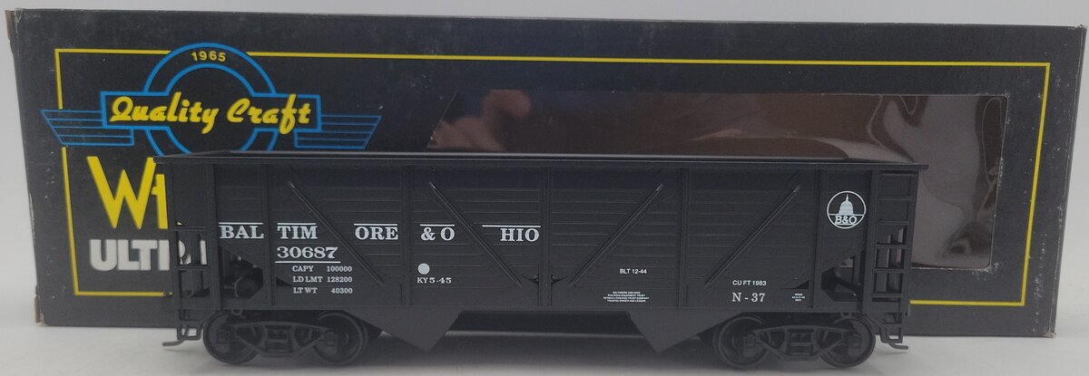 Weaver O Scale Baltimore & Ohio Hopper Car #30687 (2-Rail) EX/Box