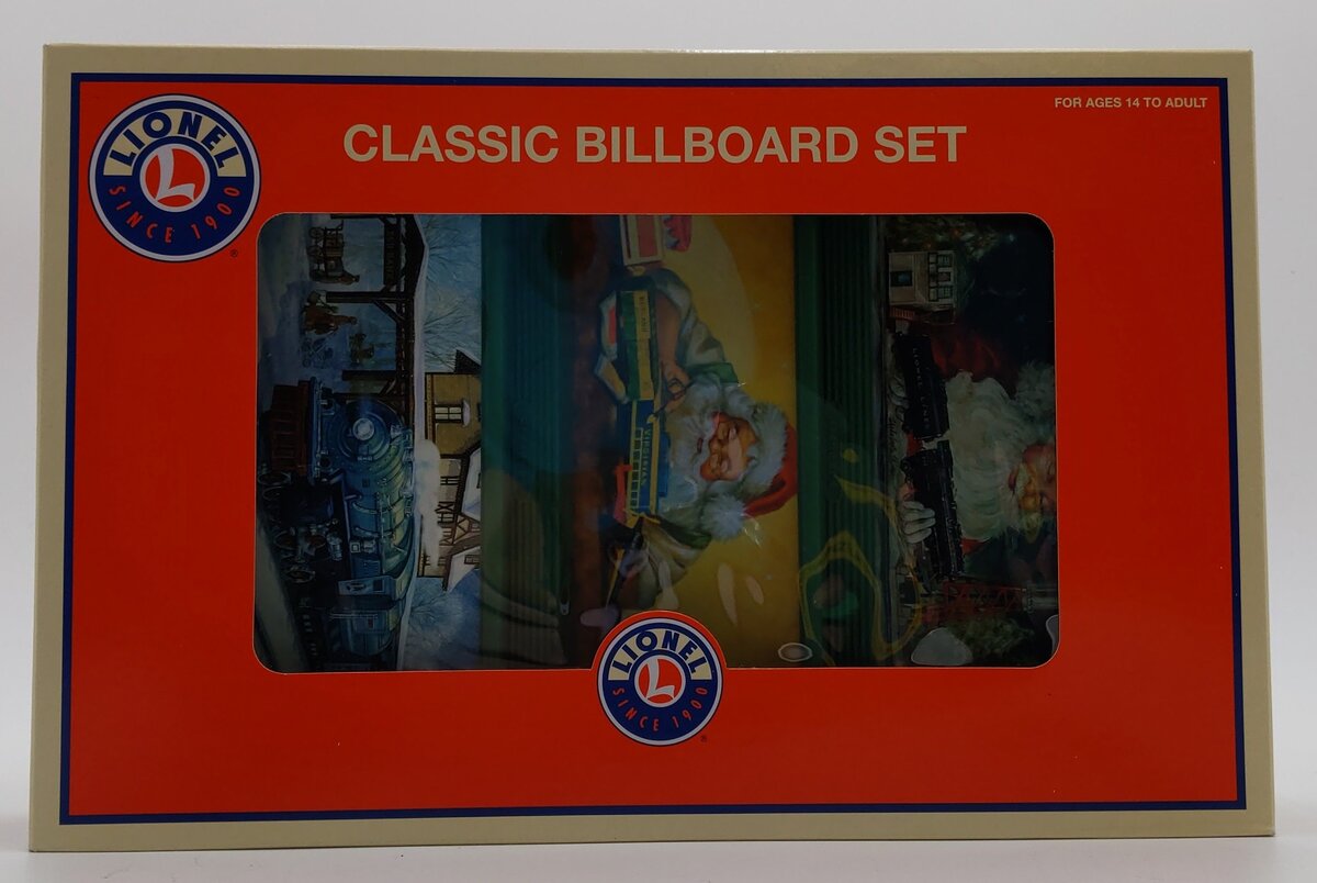 Lionel 2230150 O Angela Trotta Thomas Christmas Billboard (Set of 6) LN/Box
