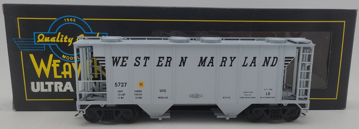 Weaver O Scale Western Maryland PS-2 Covered Hopper #5727 (2-Rail) EX/Box