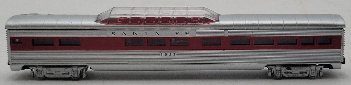 Model Power 3052 N Scale Santa Fe 75' Streamline Vista Dome #3052 LN/Box