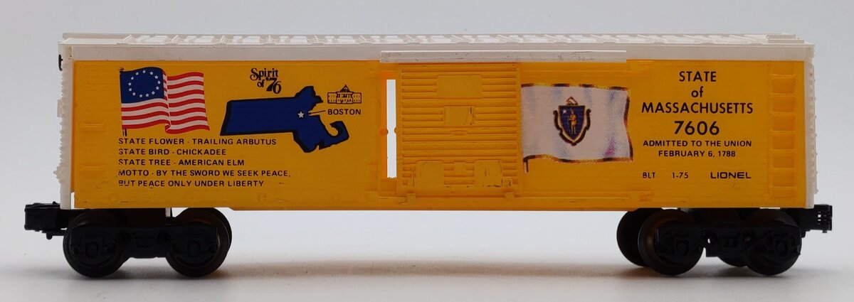 Lionel 6-7606 O Gauge State of Massachusetts Boxcar #7606 EX