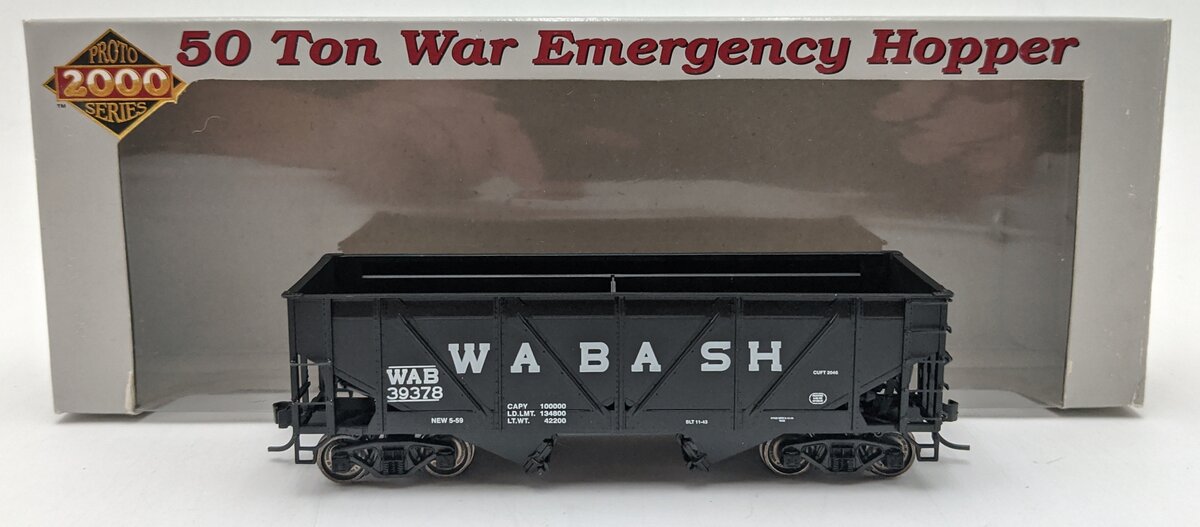 Proto 2000 23575 HO Scale Wabash War Emergency Hopper #39378 LN/Box