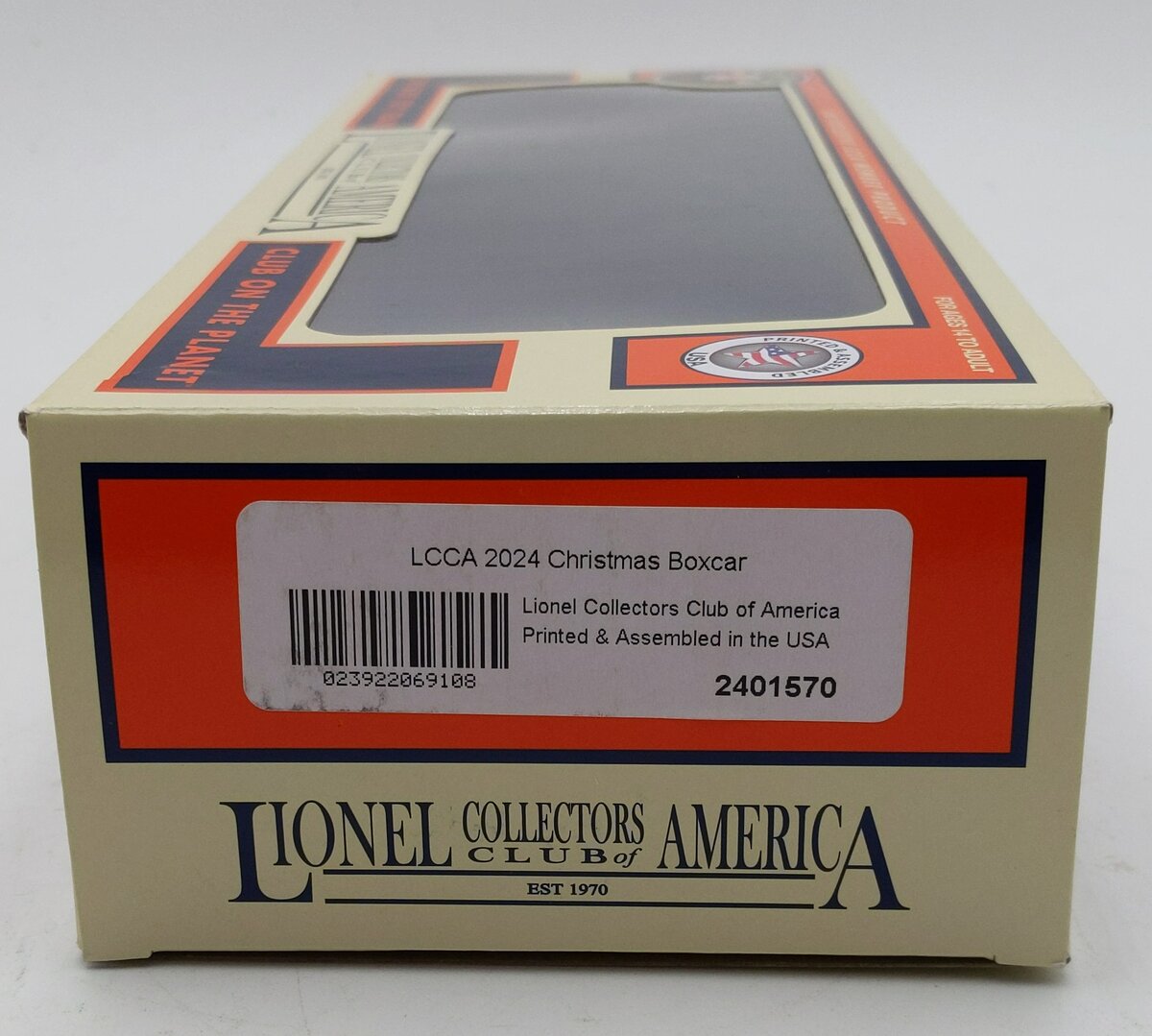 Lionel 2401570 O Gauge Lionel Collectors Club of America 2024 Christmas Boxcar LN/Box