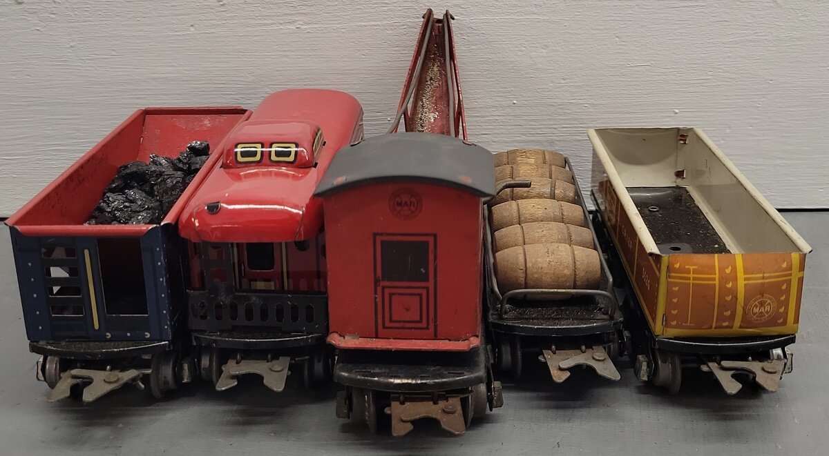 Marx O Gauge Vintage Freight Cars; 552G, 554, 556 [5] VG