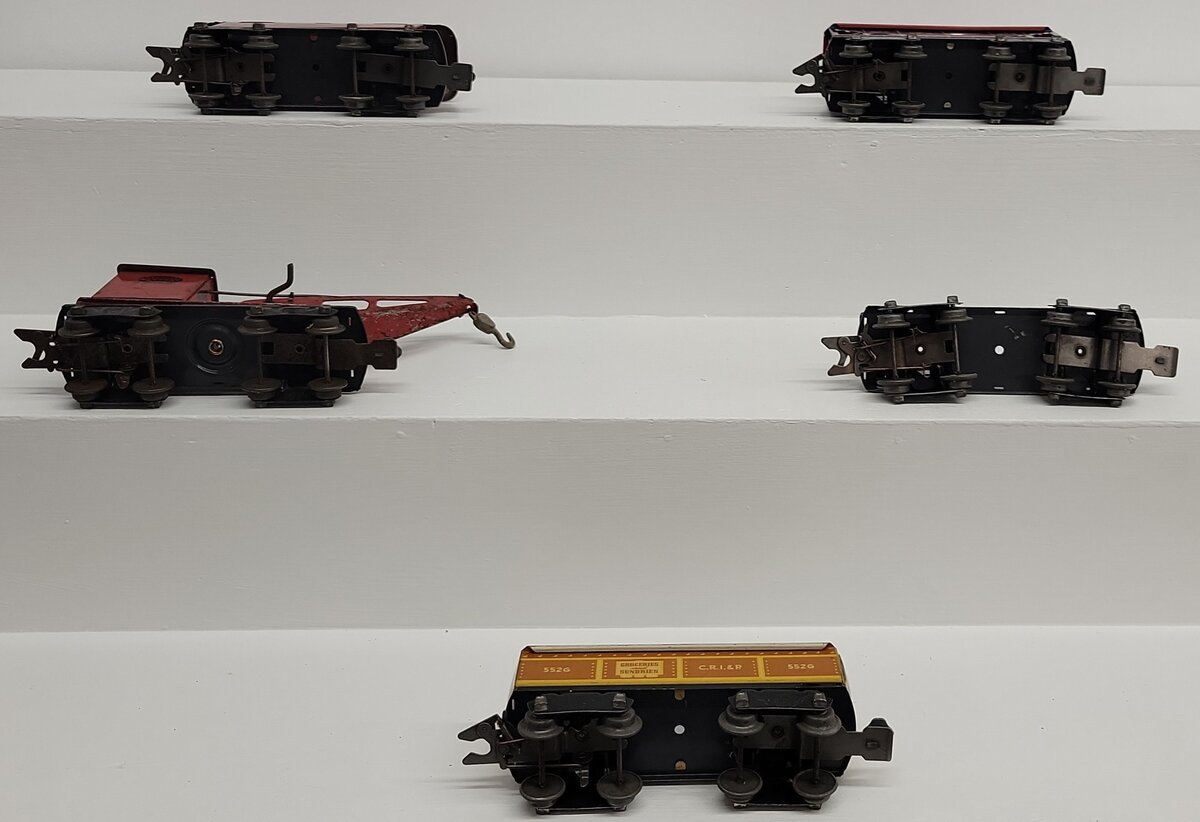 Marx O Gauge Vintage Freight Cars; 552G, 554, 556 [5] VG