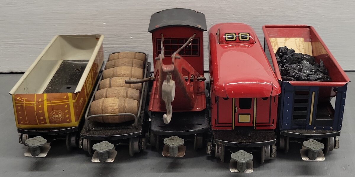 Marx O Gauge Vintage Freight Cars; 552G, 554, 556 [5] VG