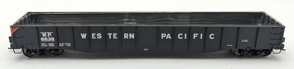 Proto 2000 21474 HO Scale Western Pacific 52'6" Drop End Mill Gondola #6639 VG/Box