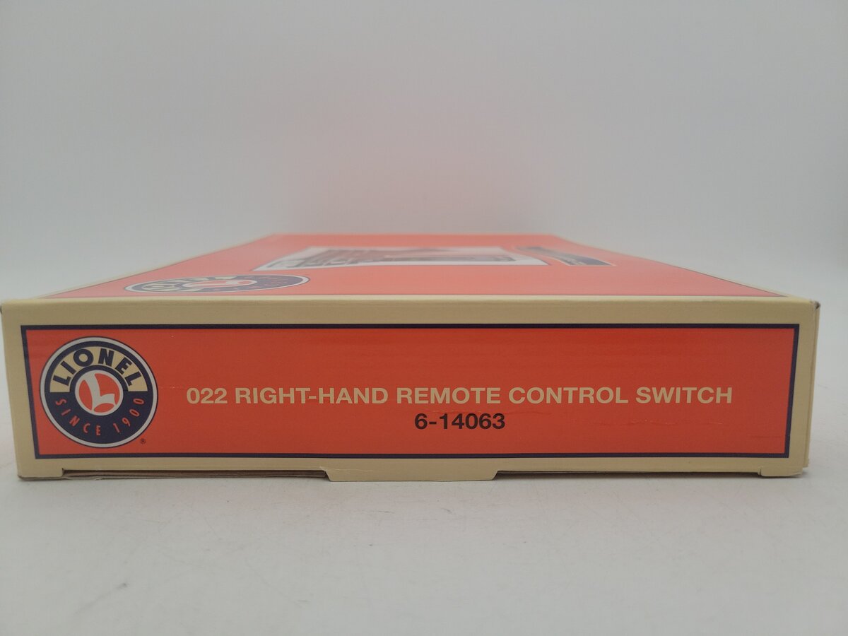 Lionel 6-14063 O 31" Remote-Control 022 Right Hand Switch Turnout EX/Box