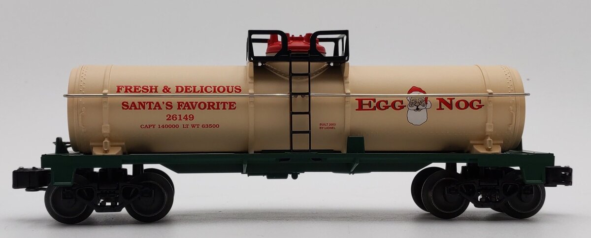 Lionel 6-26149 O Gauge Egg Nog Single Dome Tank Car EX/Box