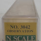 Model Power 3042 N Scale Santa Fe 75' Steamlined Observation Passenger Car #3042 LN/Box