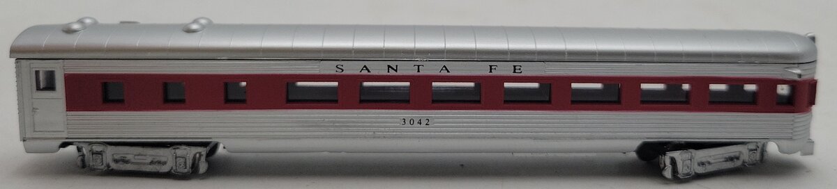Model Power 3042 N Scale Santa Fe 75' Steamlined Observation Passenger Car #3042 LN/Box