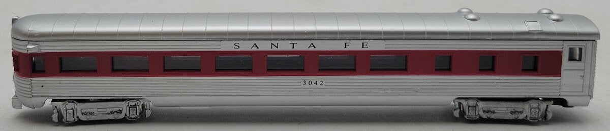 Model Power 3042 N Scale Santa Fe 75' Steamlined Observation Passenger Car #3042 LN/Box