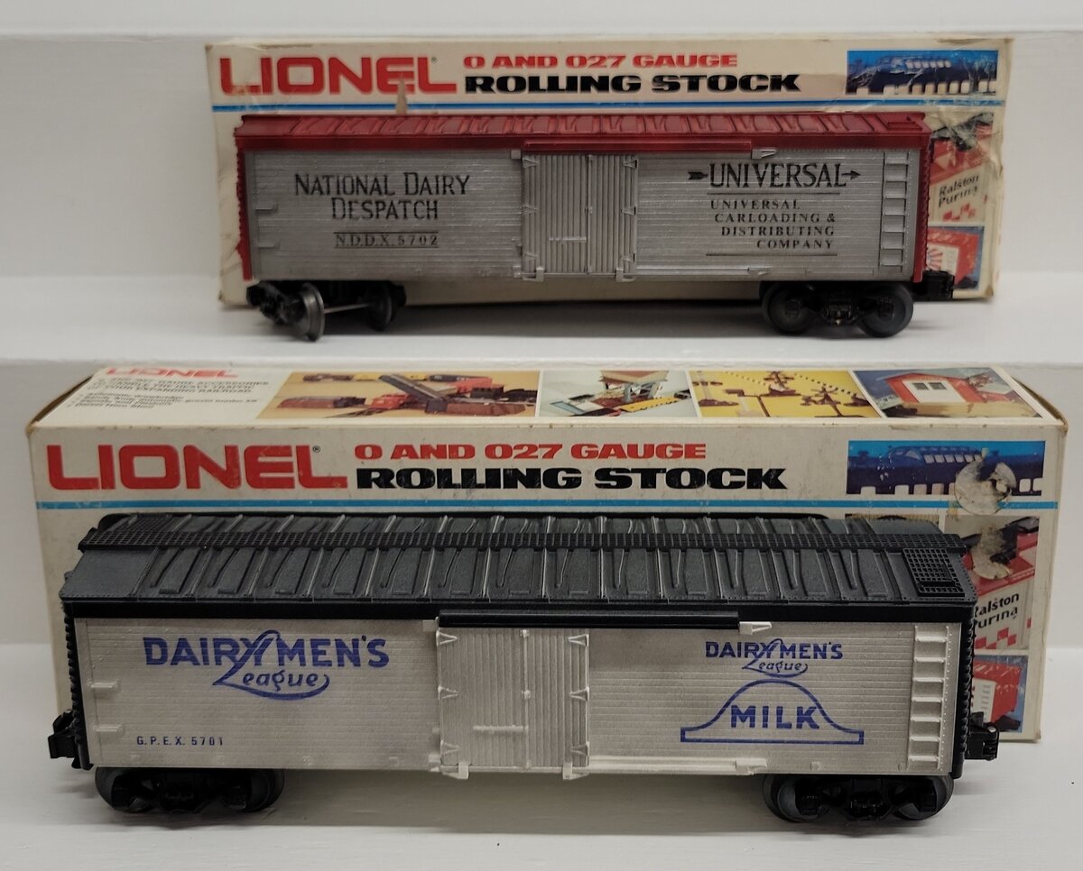 Lionel O Gauge Assorted Reefer Cars- 6-5701 6-5702 [2] LN/Box