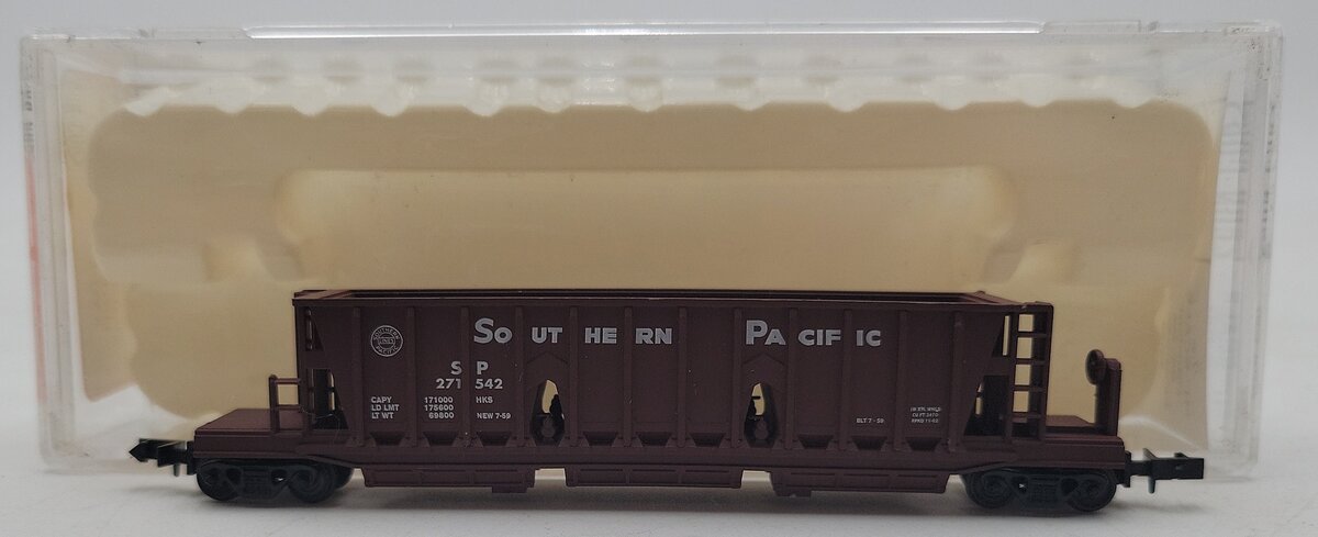 Con-Cor 0001-176103-1 N Scale Southern Pacific 3-Bay Longitudinal Hopper #271542 LN/Box