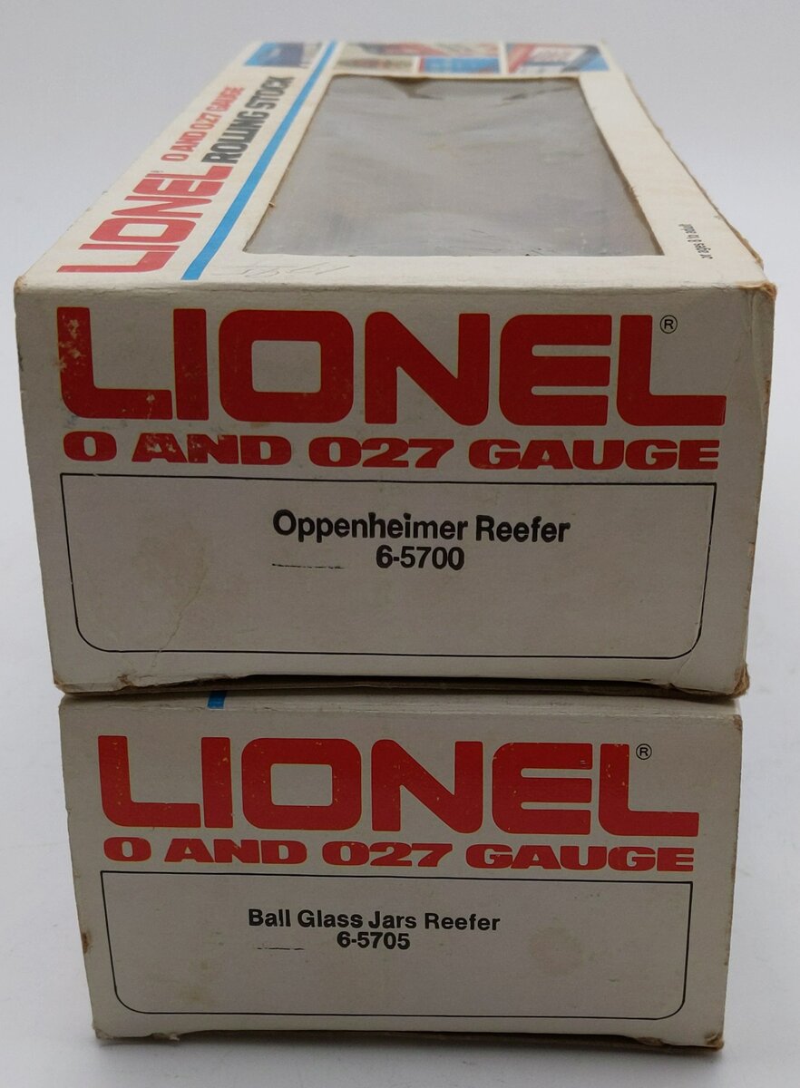 Lionel O Gauge Assorted Reefer Cars- 6-5700 6-5705 [2] LN/Box
