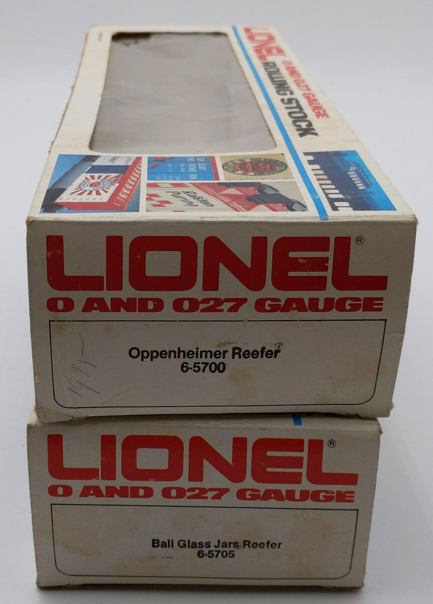 Lionel O Gauge Assorted Reefer Cars- 6-5700 6-5705 [2] LN/Box