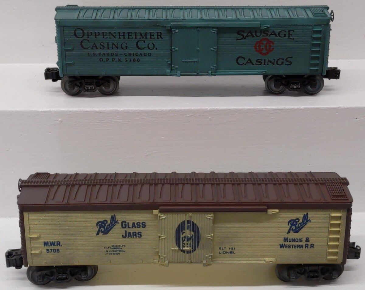 Lionel O Gauge Assorted Reefer Cars- 6-5700 6-5705 [2] LN/Box