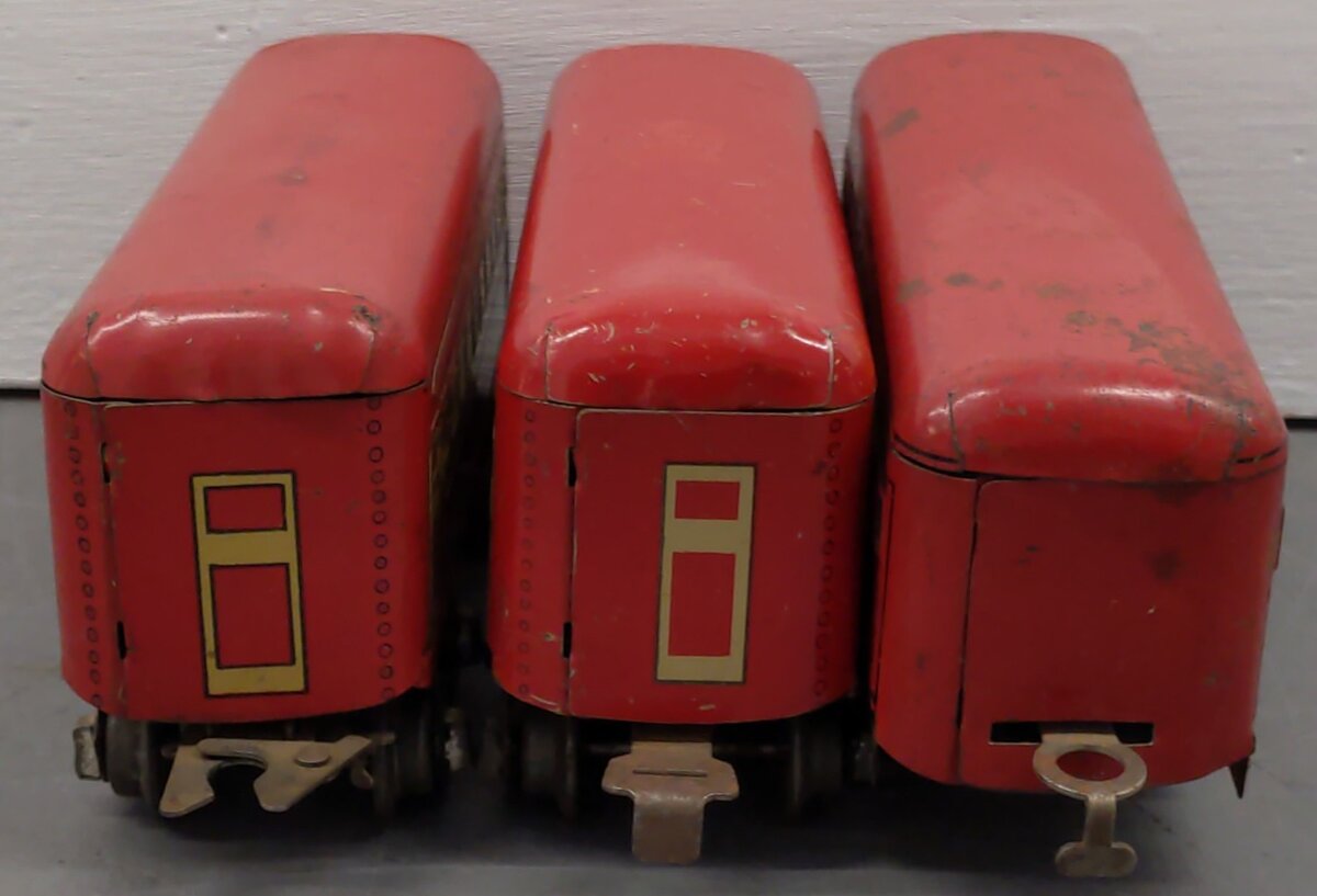 Marx O Gauge Tin Lithographed Montclair Passenger Cars; 246 [3] VG
