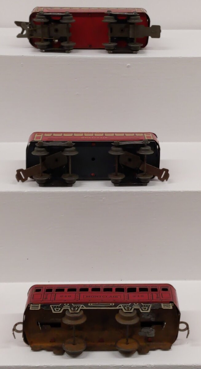 Marx O Gauge Tin Lithographed Montclair Passenger Cars; 246 [3] VG