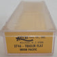 Atlas 3746 N Scale Union Pacific Piggyback Flatcar w/ 24' Trailer #59163 EX/Box