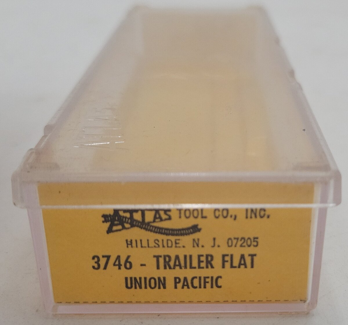 Atlas 3746 N Scale Union Pacific Piggyback Flatcar w/ 24' Trailer #59163 EX/Box