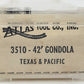 Atlas 3510 N Scale Texas and Pacific 40' Steel Gondola #17998 LN/Box