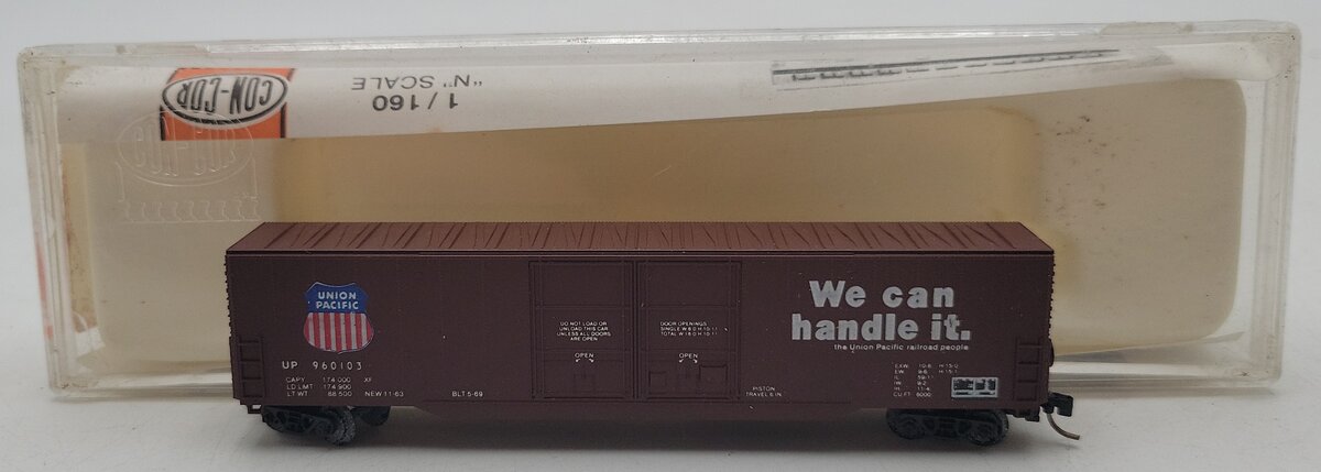 Con-Cor 001-555302-6 N Scale  Union Pacific 60' Box Car #960103 EX/Box