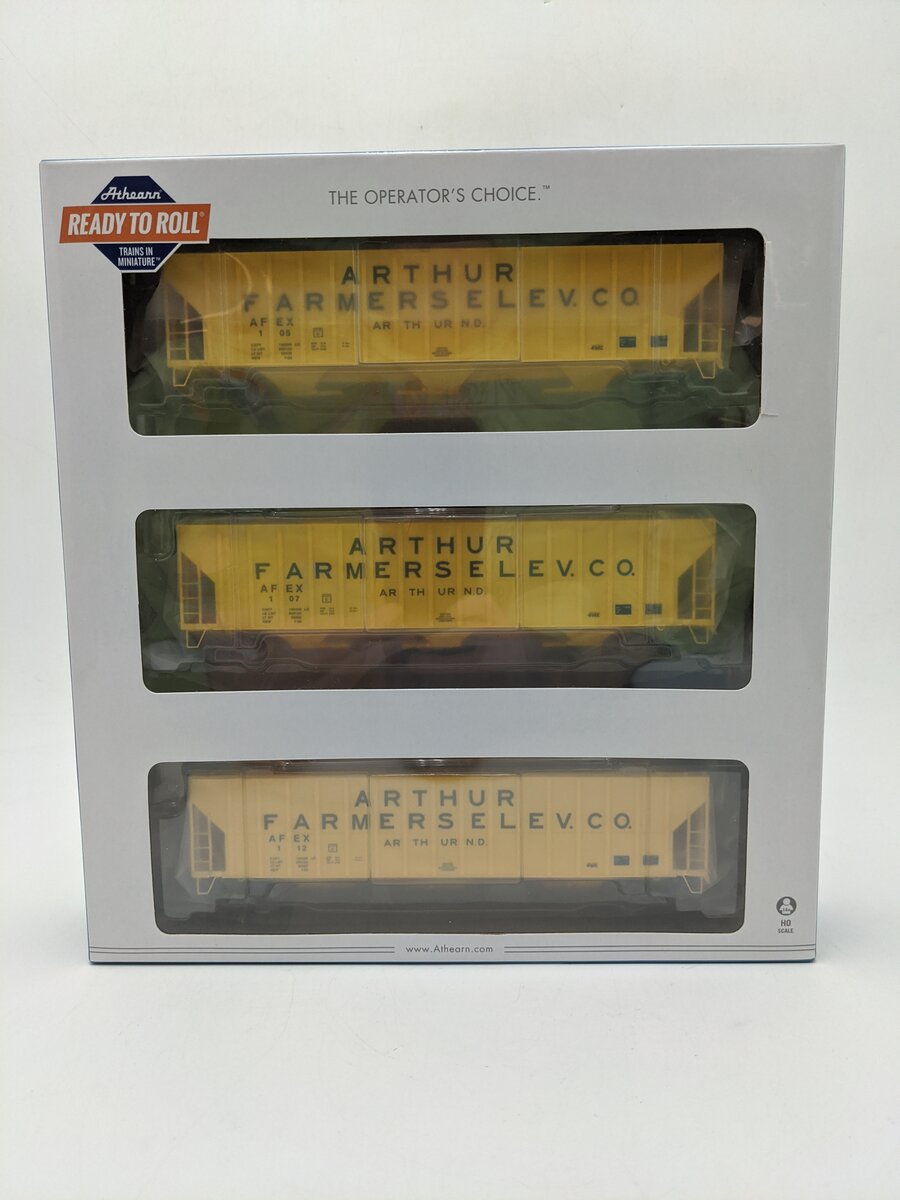 Athearn 81579 HO AFEX RTR FMC 4700 Covered Hopper (Pack of 3) NIB
