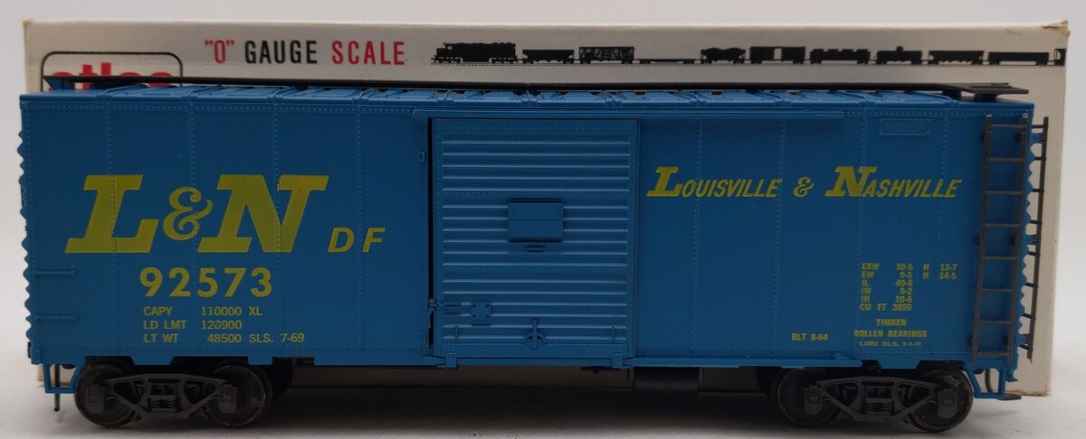 Atlas 6203 O Louisville & Nashville 40' Box Car #92573 EX/Box