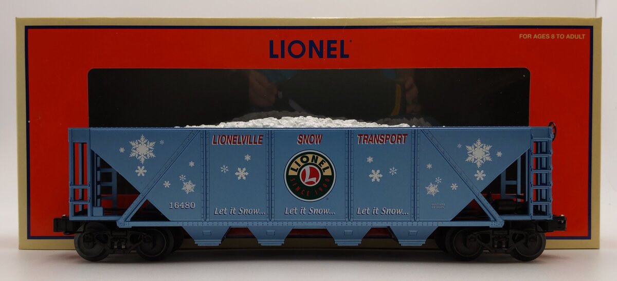 Lionel 6-16480 O Gauge Lionelville Snow Transport Quad Hopper LN/Box