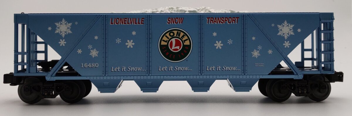 Lionel 6-16480 O Gauge Lionelville Snow Transport Quad Hopper LN/Box