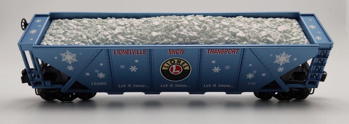 Lionel 6-16480 O Gauge Lionelville Snow Transport Quad Hopper LN/Box