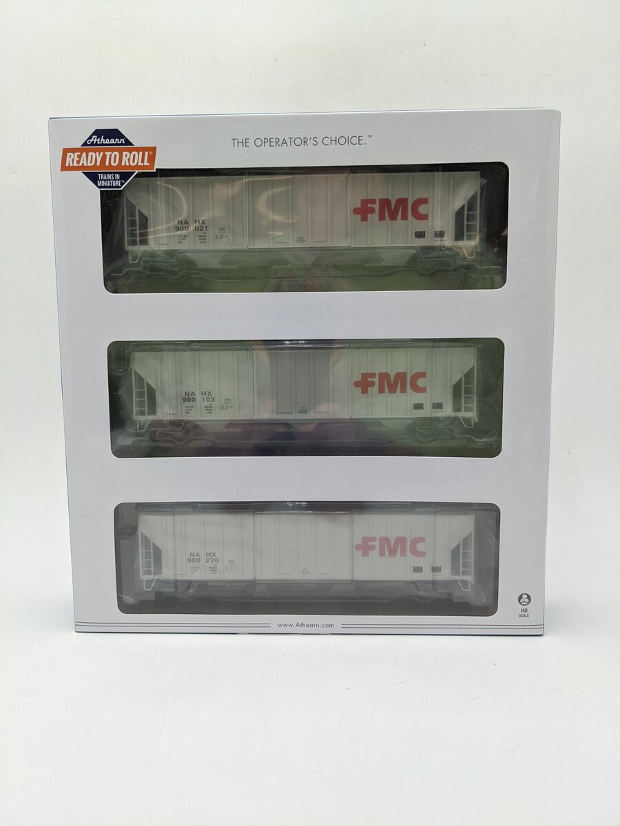 Athearn 81582 HO NAHX 54' FMC 4700 Covered Hopper - RTR (Pack of 3) NIB