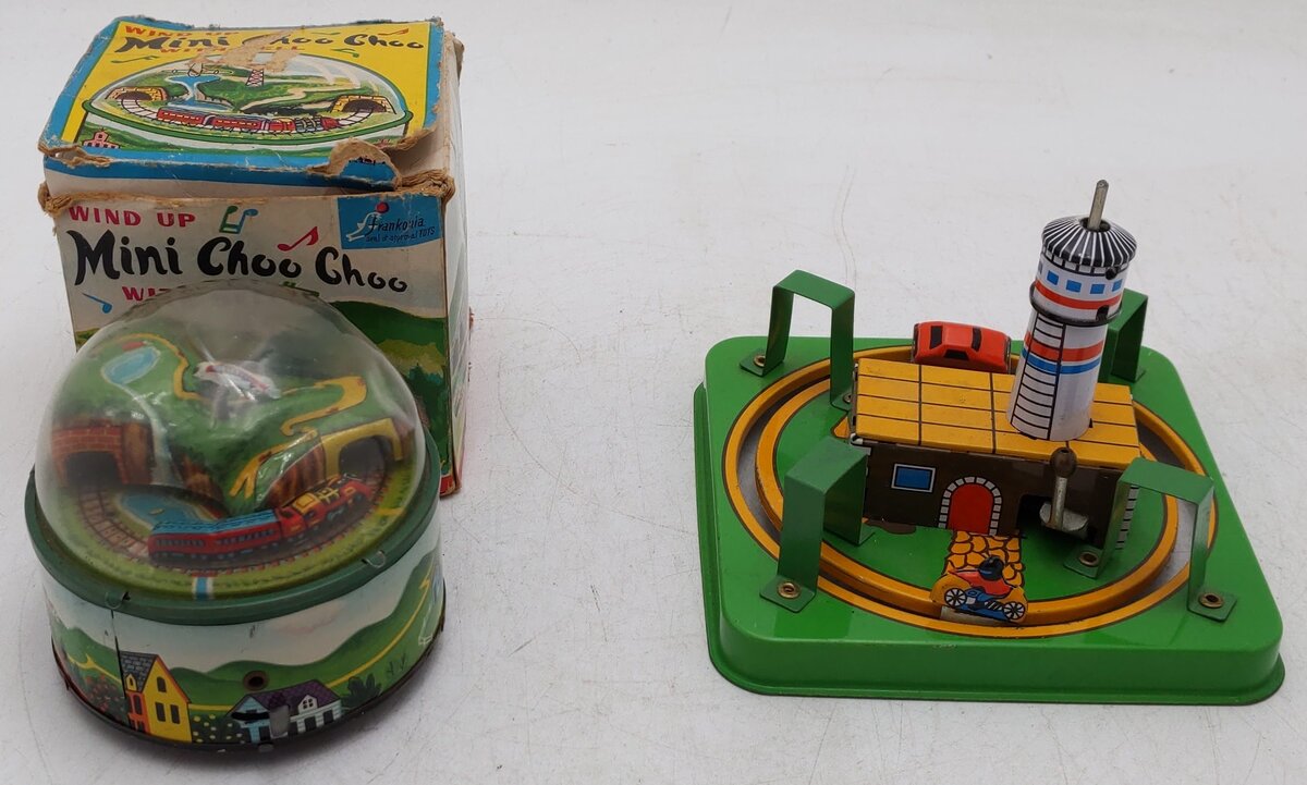 Wind Up Mini ChooChoo With Bell & MS277 Airport Carousel VG