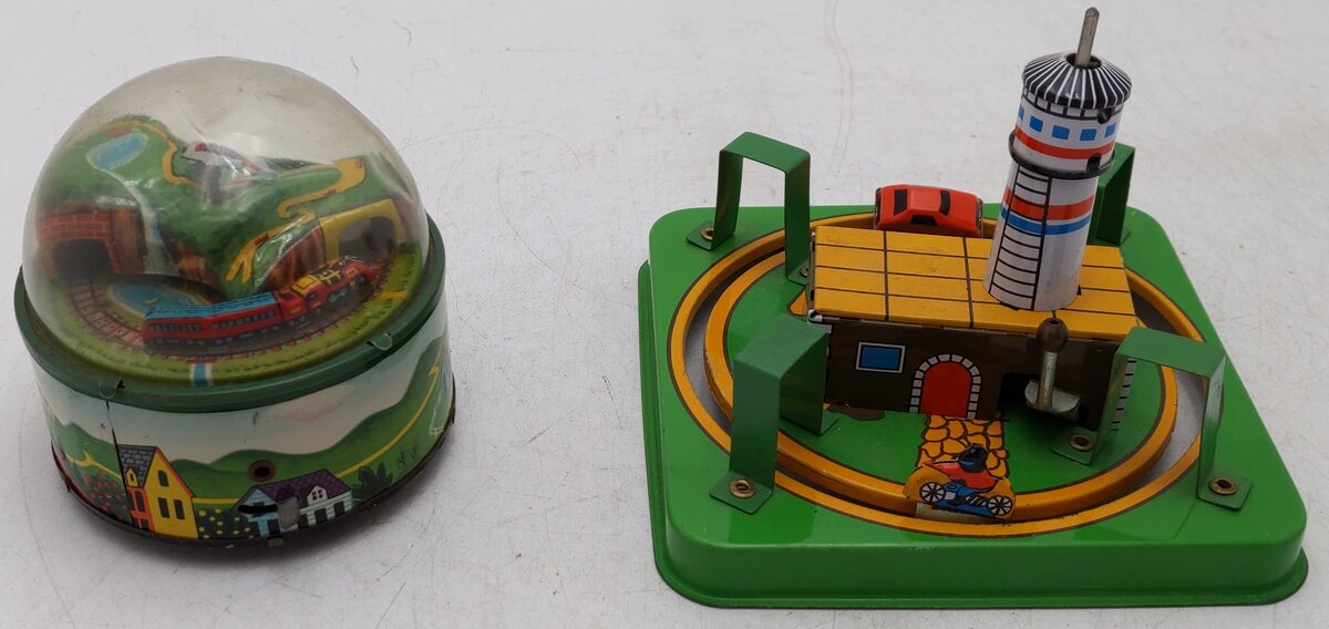 Wind Up Mini ChooChoo With Bell & MS277 Airport Carousel VG