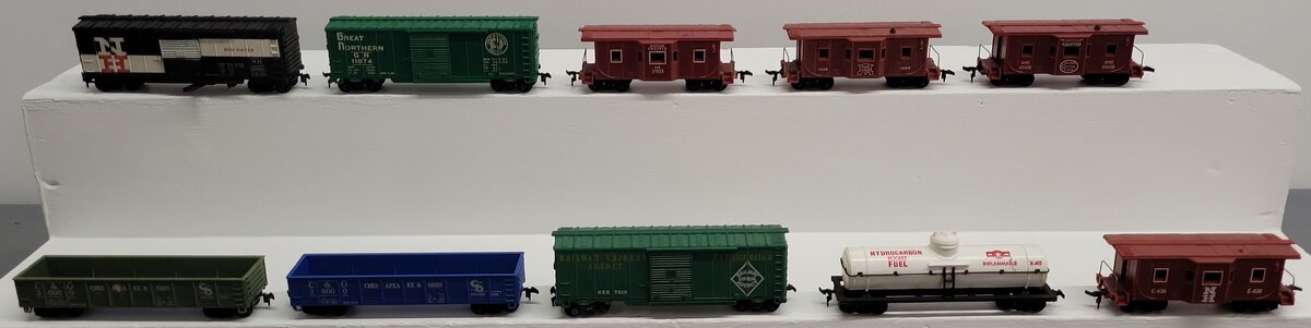 Marx HO Gauge Assorted Freight Cars 36000, 20298, 3903, 1959, 630, 11874 [10] VG