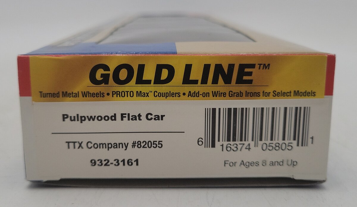 Walthers 932-3161 HO Scale TTX 63' Pulpwood Flat Car #82055 EX/Box