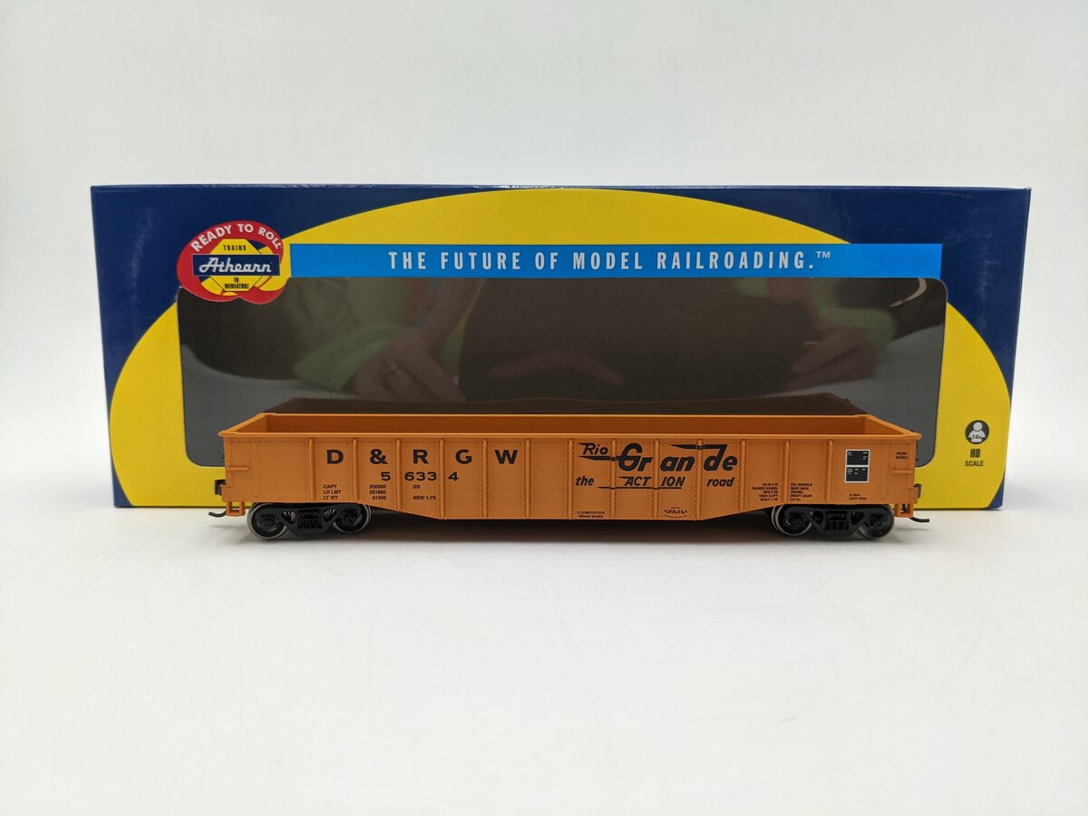 Athearn ATH74987 HO Scale Denver & Rio Grande Western 50' Gondola #56334 LN/Box