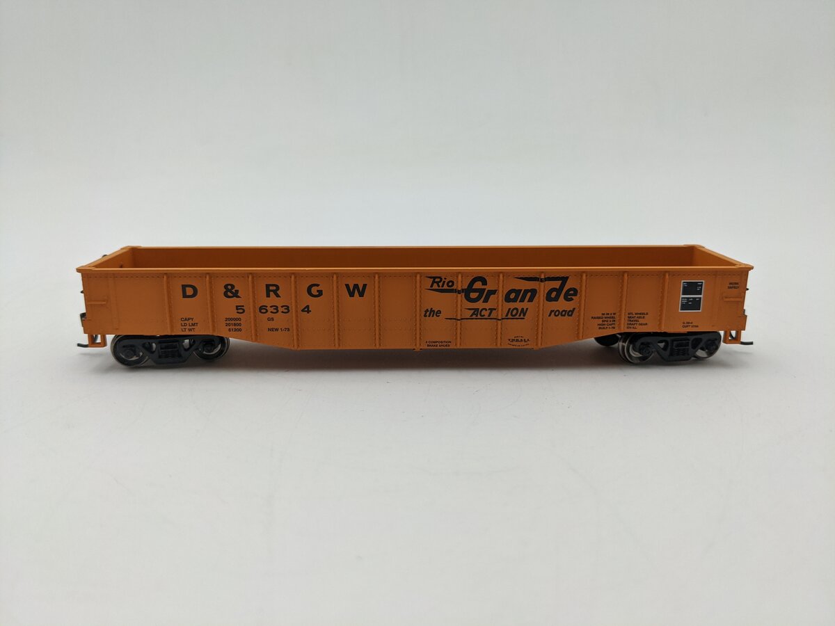 Athearn ATH74987 HO Scale Denver & Rio Grande Western 50' Gondola #56334 LN/Box