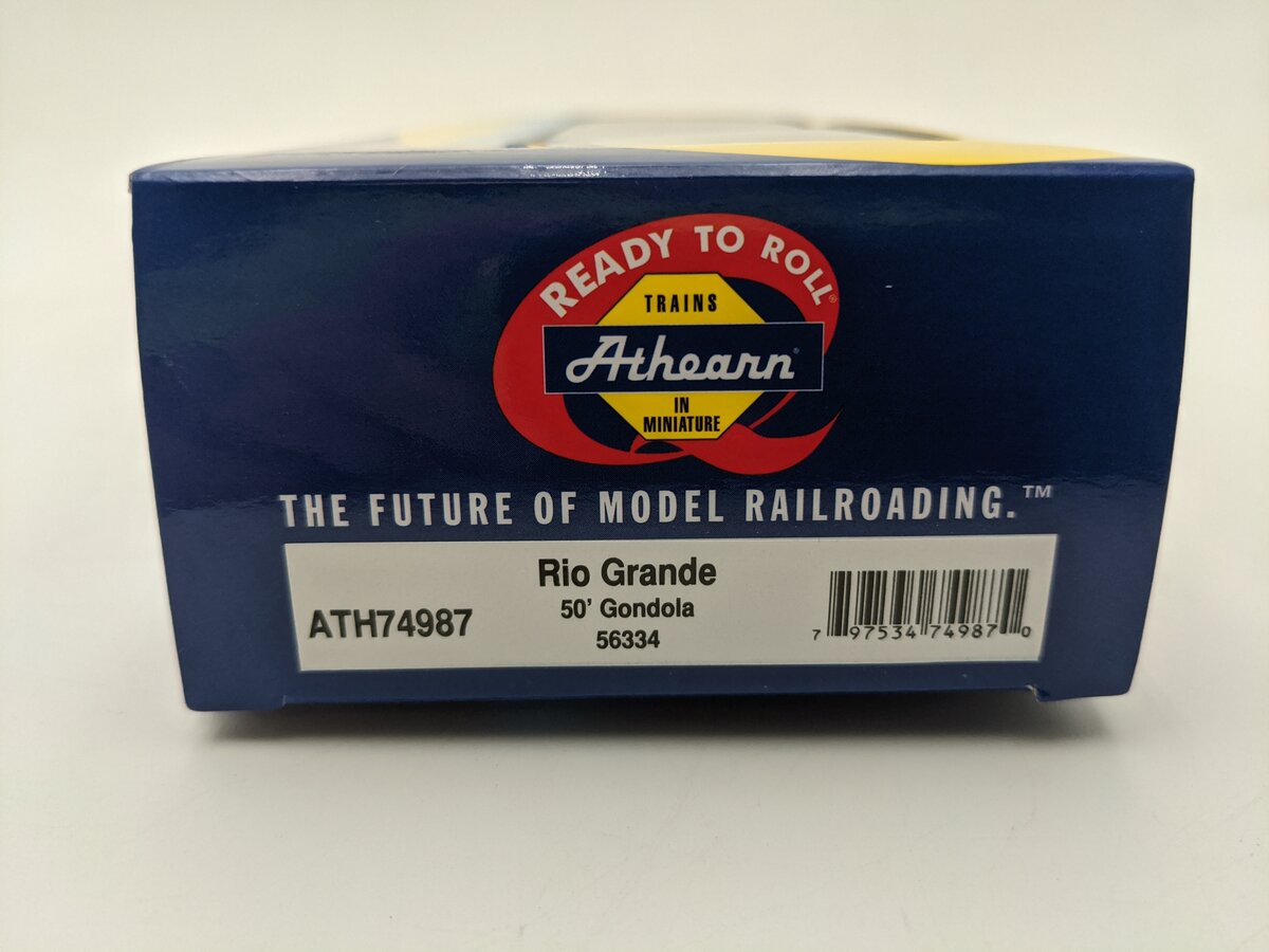 Athearn ATH74987 HO Scale Denver & Rio Grande Western 50' Gondola #56334 LN/Box