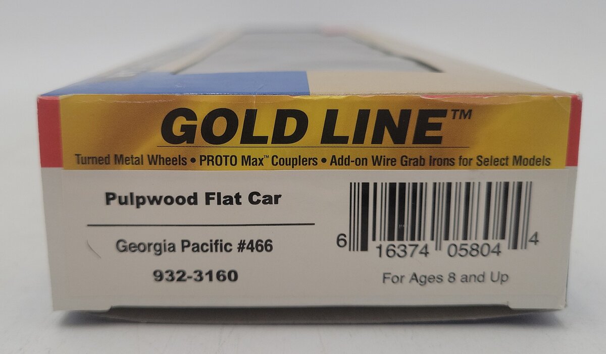 Walthers 932-3160 HO Scale Georgia Pacific Pulpwood Flat Car #466 EX/Box