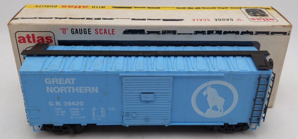 Atlas 6201 O Scale Great Northern Boxcar (3 Rail) EX/Box
