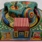 Vintage Tin Windup Children Station Train Toy VG