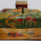 Vintage Tin Windup Train Station Toy VG