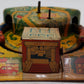 Vintage Tin Windup Train Station Toy VG