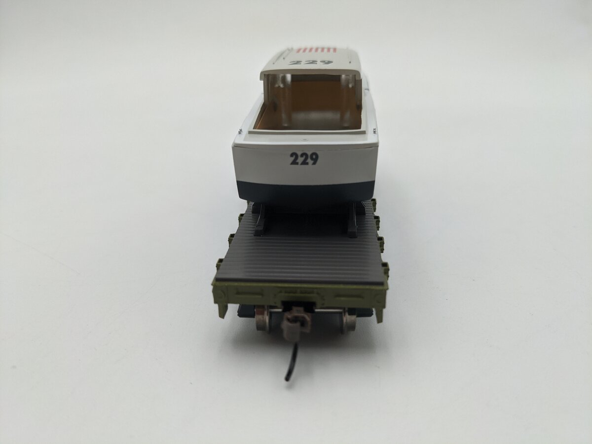Athearn RND2300 HO Scale DODX 40' Flat Car With Boat LN/Box