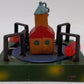 Vintage Tin Windup Church Train Toy w/ Bell VG