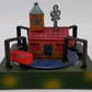 Vintage Tin Windup Church Train Toy w/ Bell VG