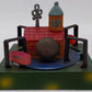 Vintage Tin Windup Church Train Toy w/ Bell VG