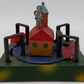 Vintage Tin Windup Church Train Toy w/ Bell VG